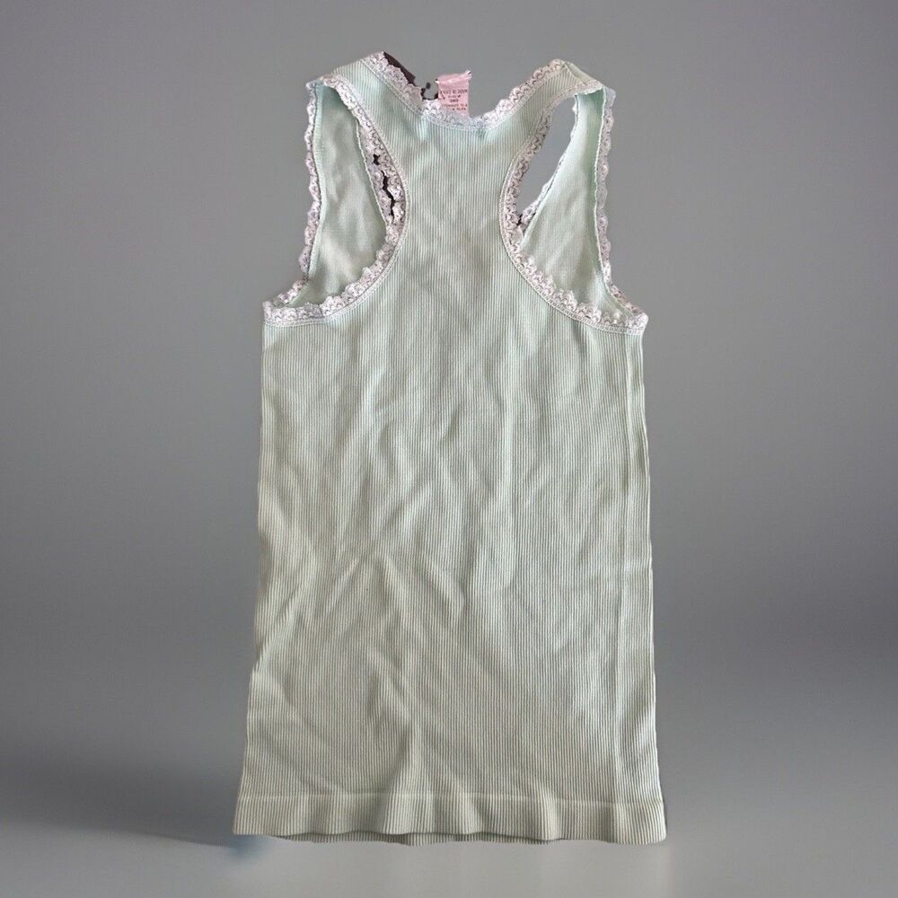 Vintage Womens Fitted Babydoll Top Size XL Elena Gilbert Y2K Preppy‎ Lace Ribbed - Picture 5 of 5